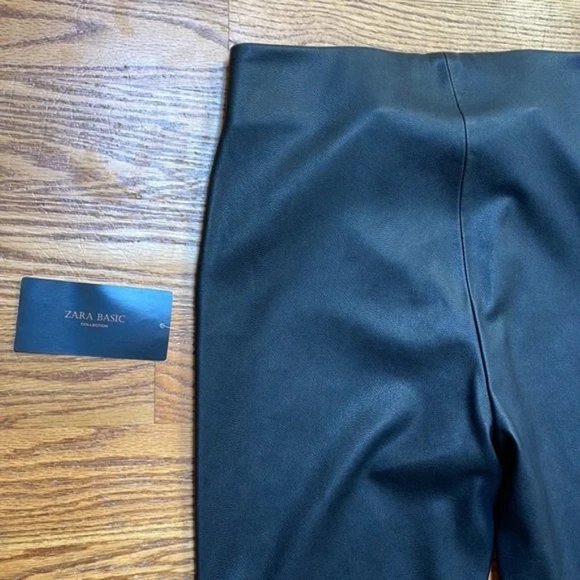 BNWT Zara Faux Leather Leggings Size: L - Picture 5 of 6